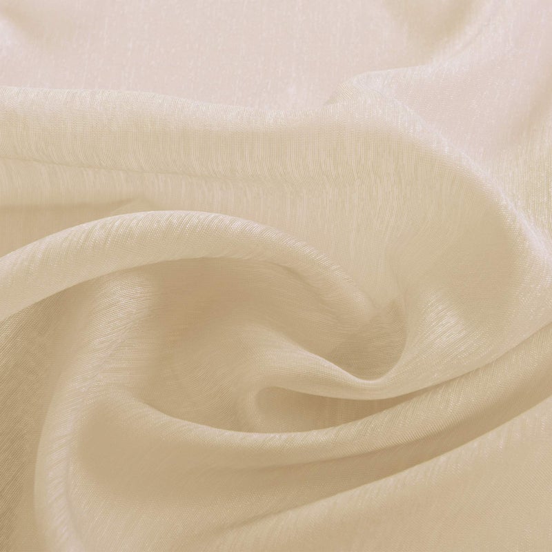 KOUFALL Beige Sheer Curtains 63 Inch Length for Nursery Set of 2 Panels Grommet Linen Look Voile Drapes Semi Sheer Gold Dark Beige Rustic Curtains for Cabin Window Bedroom Sill Kids Living Room 63 Inches Long - Image 5