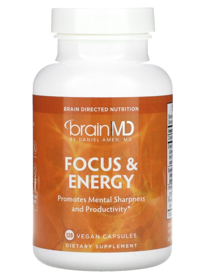 BRAINMD كبسولات فيغان 120 للتركيز والطاقة