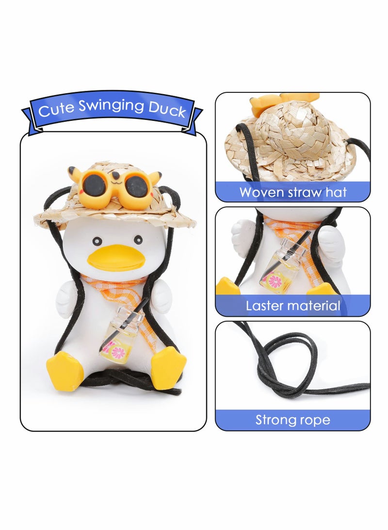 Excefore Cute Swing Duck Car Pendant Interior Rearview Mirrors Charms Ornament Room Decor for Home Indoor - Image 4