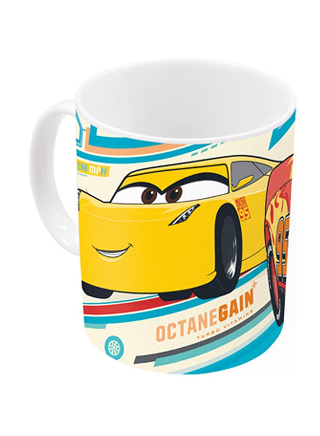 Disney Cars Nitro Printed Coffee Mug Yellow/White/Green - Image 2