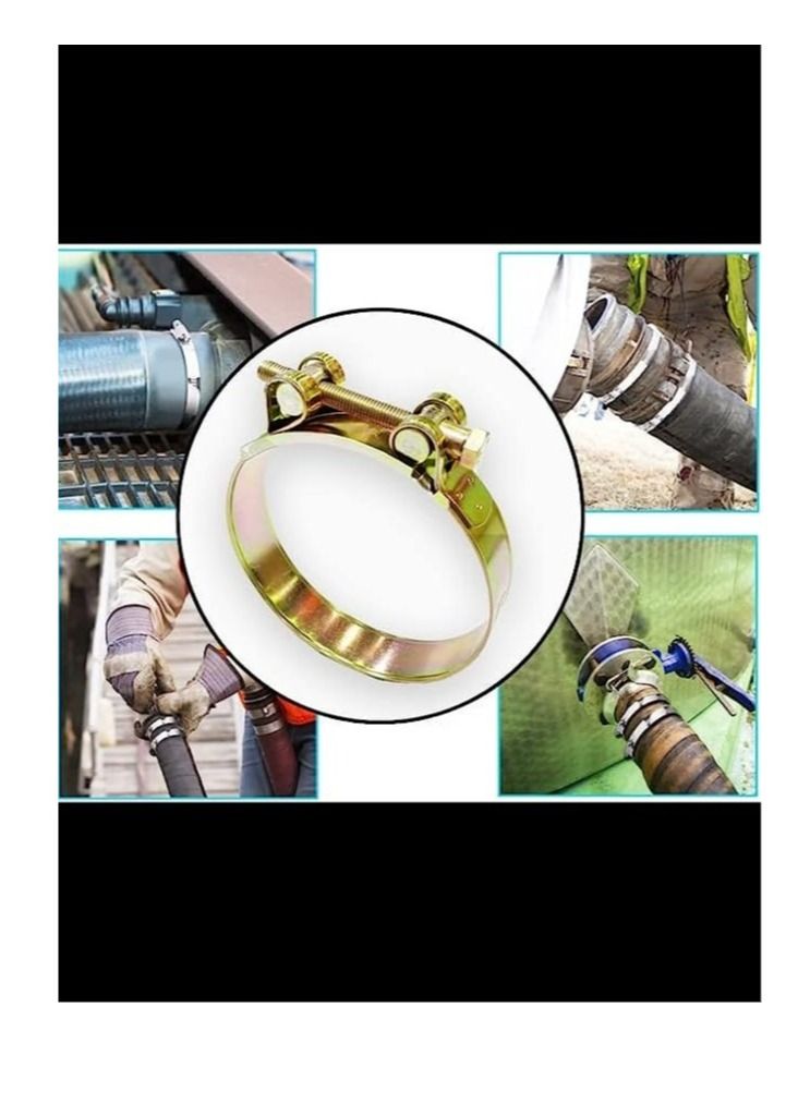 عباسلي مشبك خرطوم على شكل T-Bolt مطلي بالزنك - Image 2