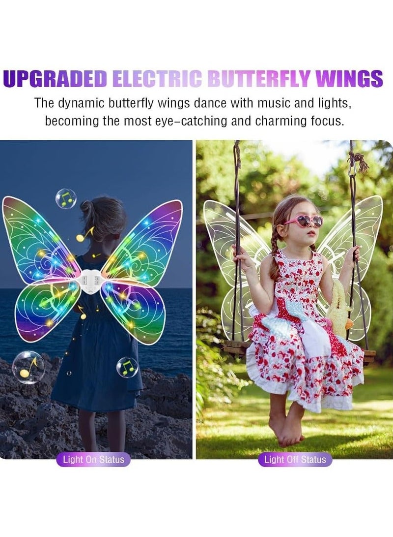 Fairy Butterfly Wings for Girls, with Music LED Light Adjustable Shoulder Strap Princess Kids Children Birthday Party Cosplay - Image 3