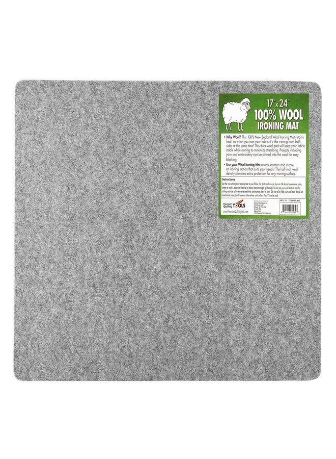 Precision Quilting Tools 17" x 24" Wool Ironing Mat - 100% New Zealand Wool Pressing Pad, Great for Travel and Quilting! - Image 1