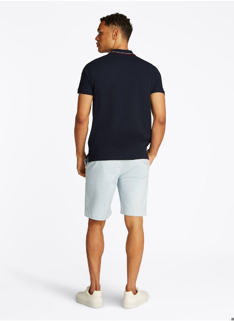TOMMY HILFIGER Men's Regular Fit Tipped Collar Polo Shirt - Cotton, Blue  - Image 5