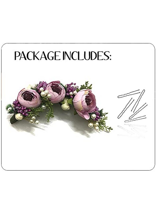 2170 Artificial Rose Flowers Hair Vein, Women Hair Accessories, Hair Pins For Girls- Purple - pzsku/Z514FC1B6B1DE17E7688EZ/45/_/1733730041/1148a88a-17b0-485b-976f-3c9ef72c59ee