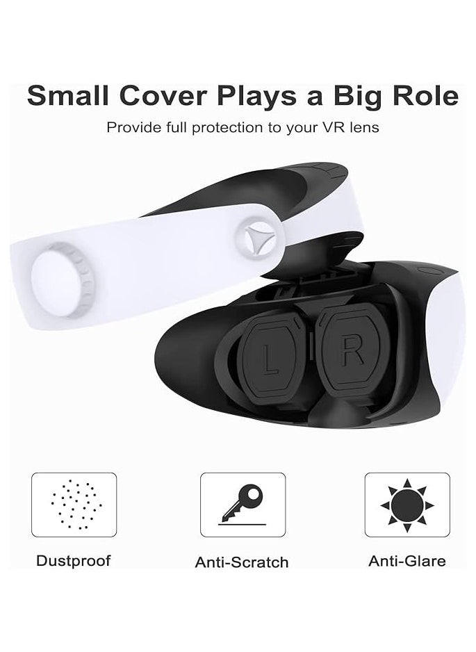PROMASS Protector Cover Set , Silicone Headset Cover & Face Cushion Cover Pad & Lens Dust Cover & 2 Pack Controller Thumb Grips, Sweatproof and Washable  - Image 2