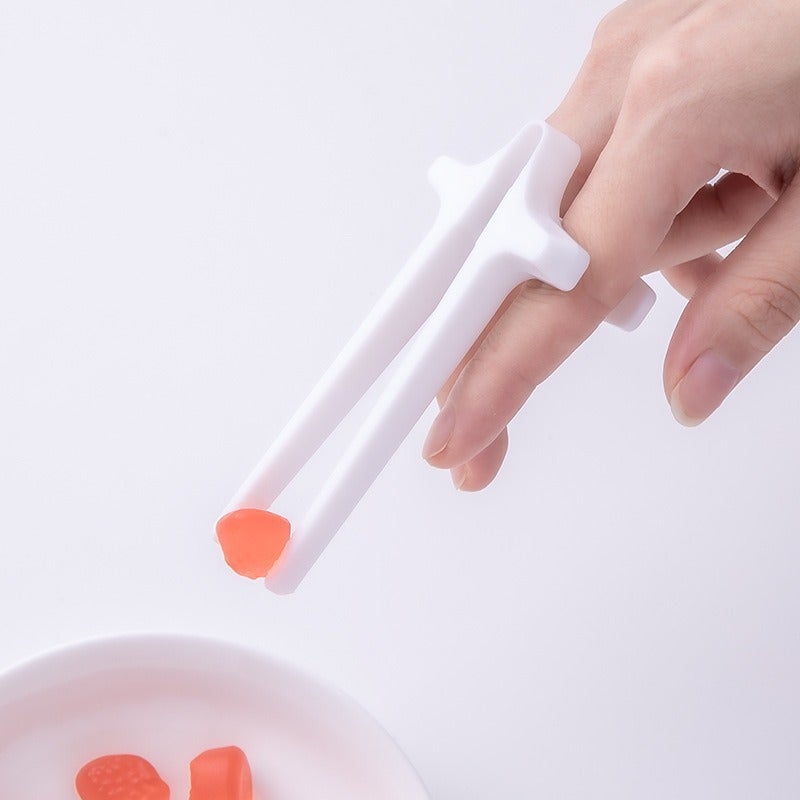 Innovative Finger Chopsticks, Non-Slip, Portable for Gaming and Snacks White 