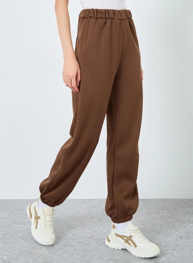 Take Two Take Two Brown Knitted Relaxed Fit Joggers