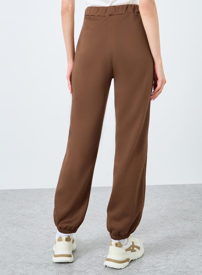 Take Two Brown Knitted Relaxed Fit Joggers - Image 4