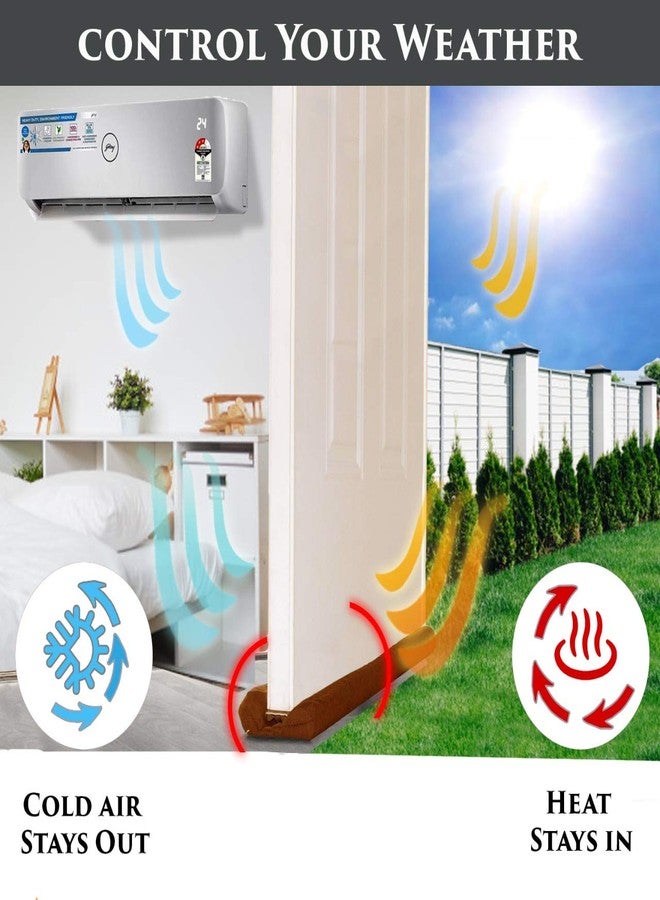 Coca Industries Sound Proof Light Dust Cool Air Escape Under Door Twin Draft Stop Protector Guard (Grey , 88 x 11.5 x 3.2cm/34.6 x 4.5 x 1.25 inches) - Image 4