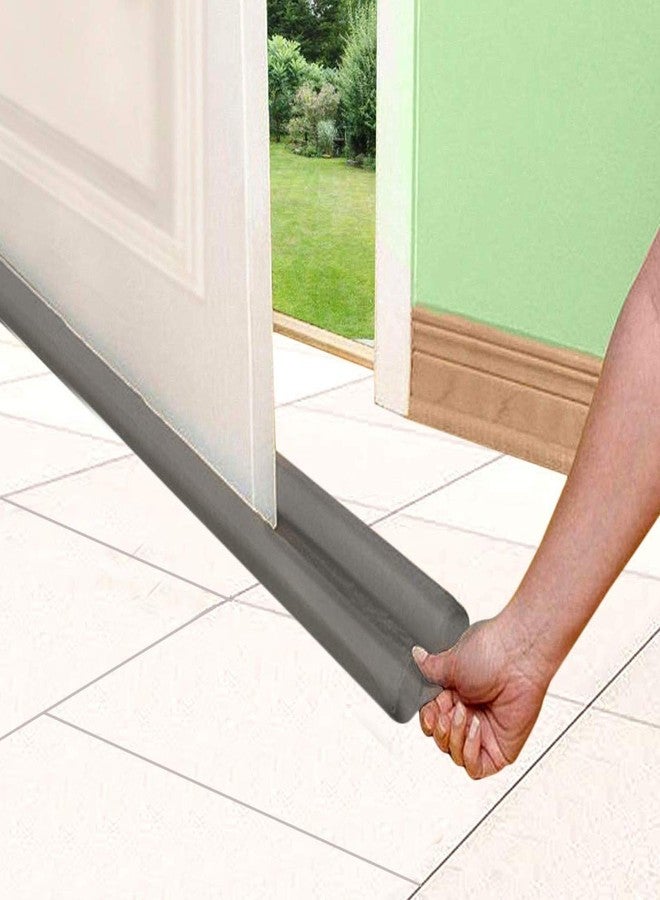 Coca Industries Sound Proof Light Dust Cool Air Escape Under Door Twin Draft Stop Protector Guard (Grey , 88 x 11.5 x 3.2cm/34.6 x 4.5 x 1.25 inches) - Image 1