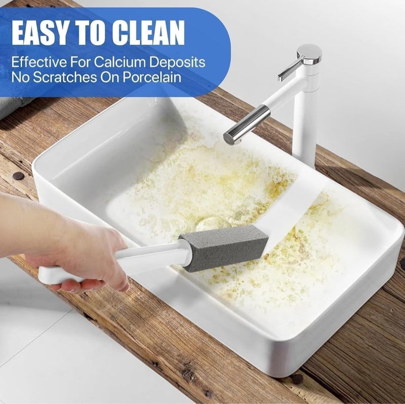 DABHI ENTERPRISE Pumice Cleaning Stone with Handle Toilet Bowl Cleaner with Extra Long Handle Hard Water Ring Remover Suitable for Cleaning Toilet Bathtubs Kitchen Sink Stove Pumice Stone 6 - Image 4