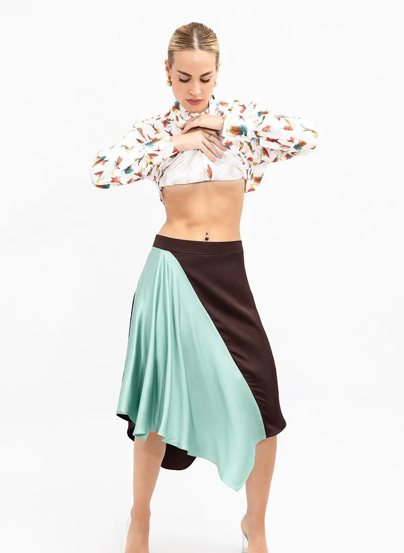 JANARA JONES Mint Chocolate Viscose Bael Skirt