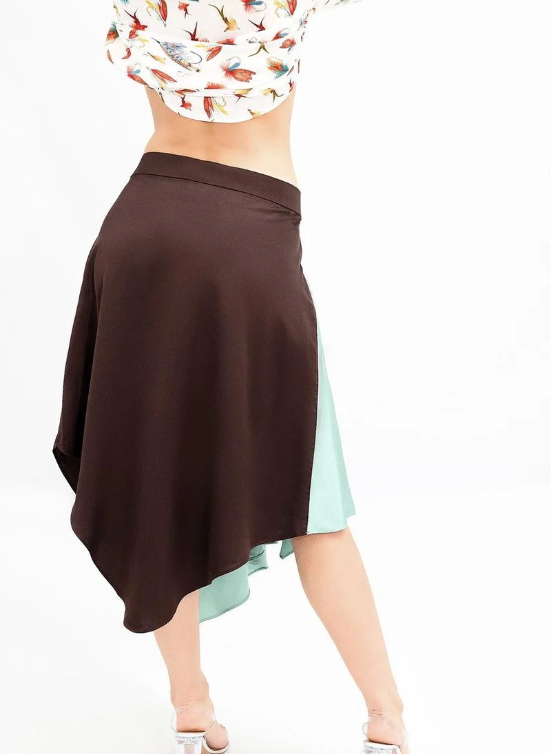 JANARA JONES Mint Chocolate Viscose Bael Skirt
