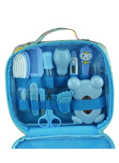 Generic 13 Piece Baby Grooming Kit, Baby Care Products & Nail Trimmer, 1st Baby Shower Gift Includes Thermometer, Comb & Medicine Dispenser, Safety & Healthcare Kit (Blue)  - Image 1