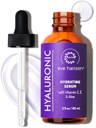 Eve Hansen Hyaluronic Acid Serum for Face Hydrating Serum with Vitamin C E AntiAging Facial Moisturizer for Plumping Wrinkle Care Vegan CrueltyFree 2 oz - Image 1