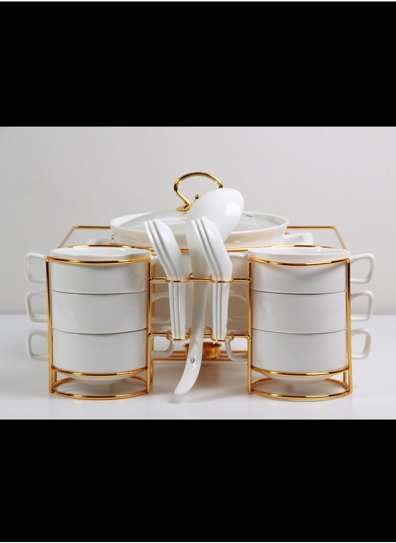 Generic - A set of soup, bowls, spoons and stand, ideal for lovers of taste and occasions, a sophisticated royal touch. - Image 1