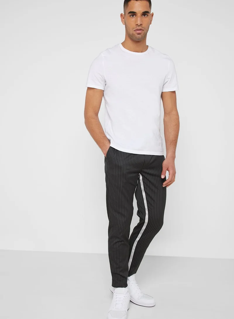TOPMAN Pinstripe Cropped Joggers