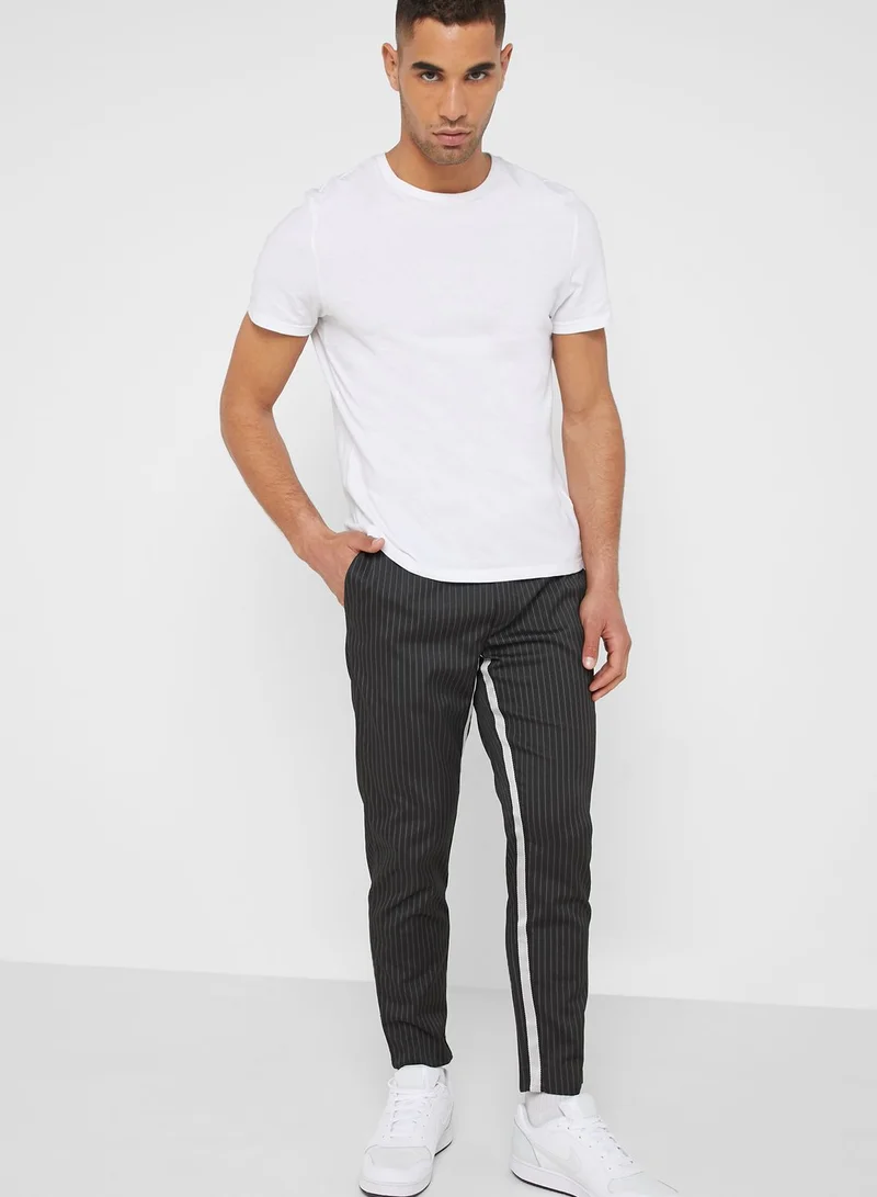 TOPMAN Pinstripe Cropped Joggers