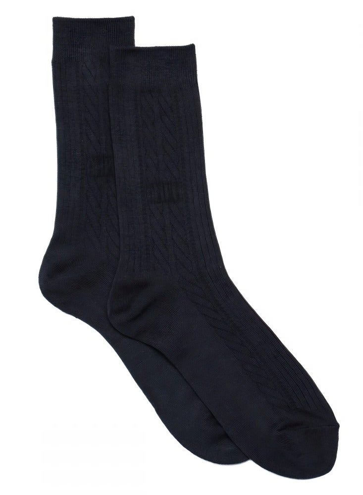 أيه إم بي إم جوارب رسمية للرجال (عبوة من 3) - أسود، أزرق داكن، رمادي - Image 3