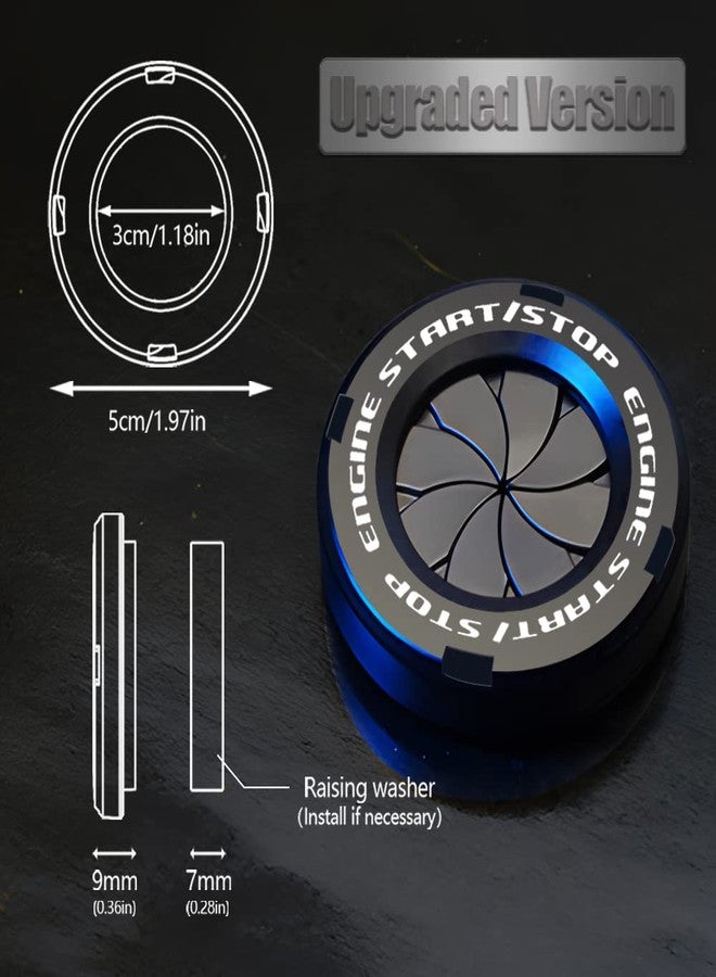 Tybasthe Rotary Start Button Cover, Car Engine Start Stop Accessories, Auto Ignition Switch Cover, Black - Image 2