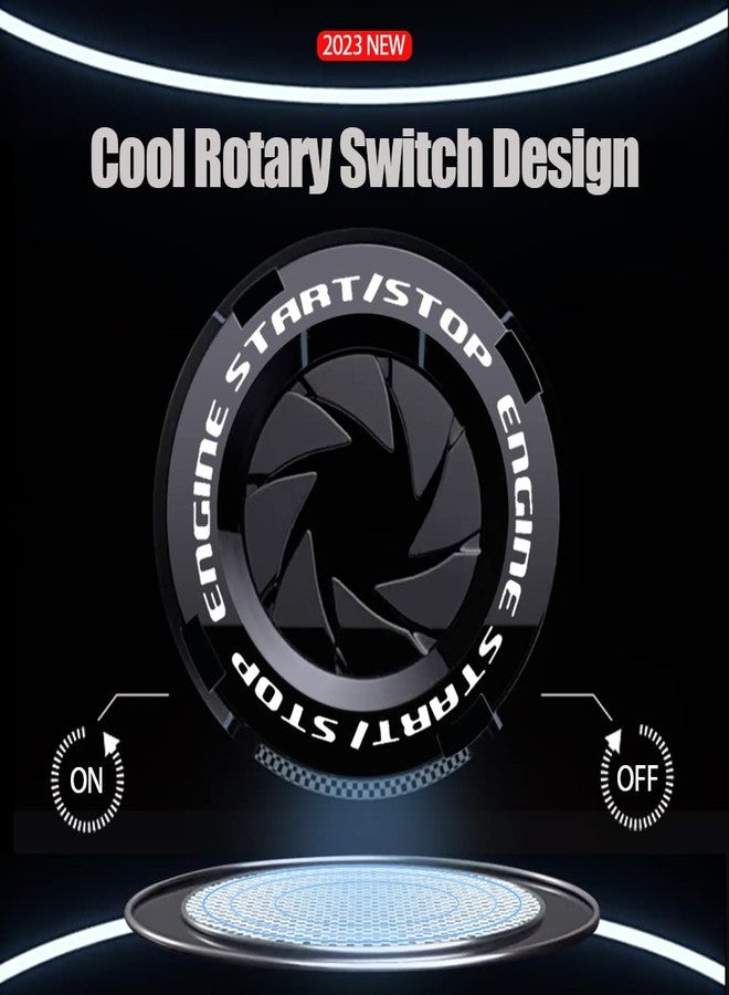 Tybasthe Rotary Start Button Cover, Car Engine Start Stop Accessories, Auto Ignition Switch Cover, Black - Image 3