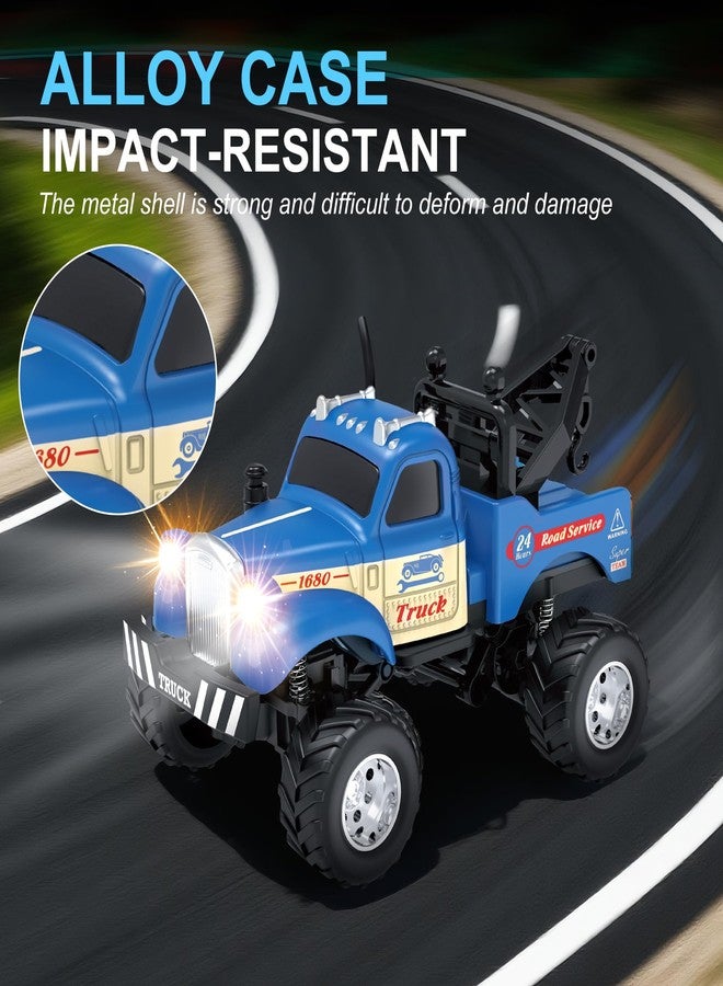 MOONTOY 1:64 Scale Mini Alloy Truck RC Car with LED Lights, 2.4Ghz Remote and App Control Toy Car, 3-Speed Adjustment Pocket Toy Car for Kids 4-8 Years and Adults (Black) - Image 5