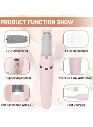 Electric Foot Callus Remover,Electric Callus Remover Professional Pedicure Tool with 2 Gears,Foot File, Scrubber Pedicure Tools for Cracked Heels Dead Skin, Exfoliating Heel Files for Feet Care - view 2