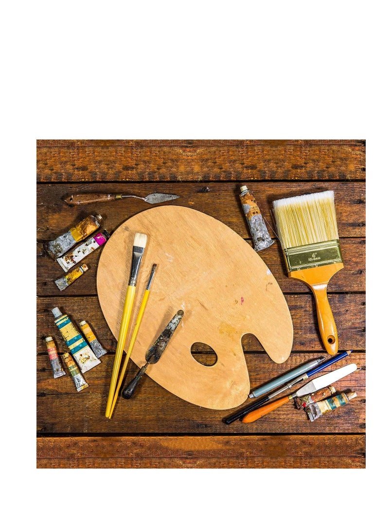 Terabyte Wooden Paint Palette, 2 Pack, Artist Palette, Painting Palette, Oil Paint Palette, Wood Paint Palette, Art Pallet for Painting, Palettes, Wood Paint Pallet, Pallets for Painting, Wood Palette - Image 3