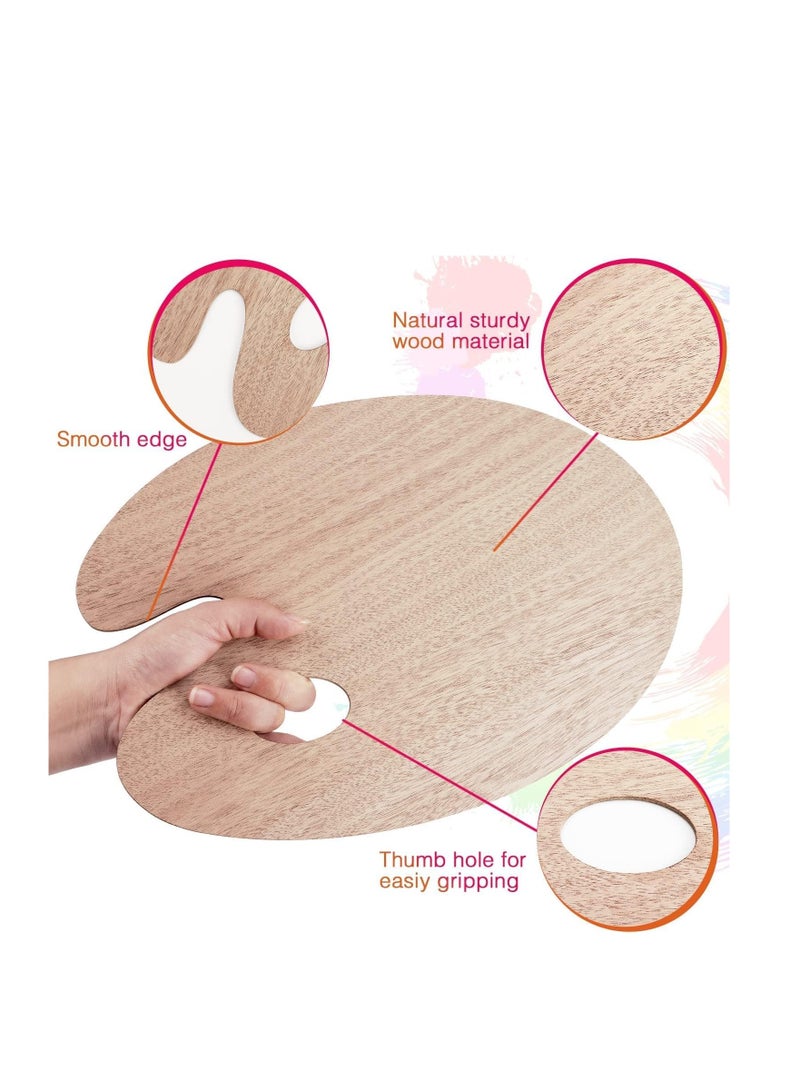 Terabyte Wooden Paint Palette, 2 Pack, Artist Palette, Painting Palette, Oil Paint Palette, Wood Paint Palette, Art Pallet for Painting, Palettes, Wood Paint Pallet, Pallets for Painting, Wood Palette - Image 4