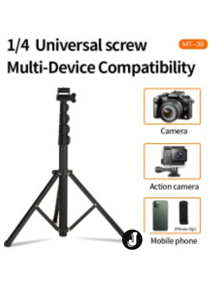 JAJEEK Aluminum Extendable Phone Tripod with Selfie Stick & Phone Clip – Adjustable, Lightweight & Sturdy for Vlogging, Selfies & Live Streaming  - Image 2