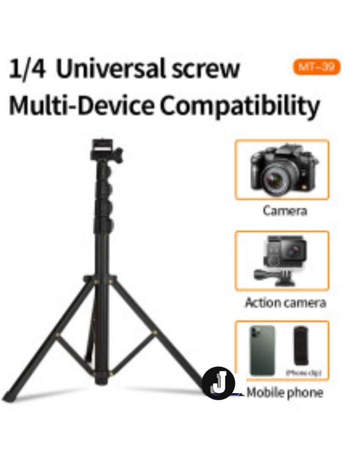 JAJEEK Aluminum Extendable Phone Tripod with Selfie Stick & Phone Clip – Adjustable, Lightweight & Sturdy for Vlogging, Selfies & Live Streaming  - Image 5