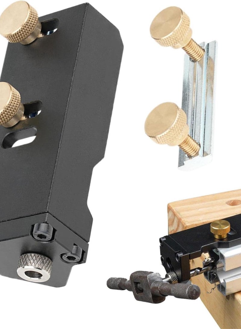 GGOOT Drill Straight Hole Jig | Hardware Punching Position Tool | Home Use Aluminum Profile Drill Guide Punch Locator Tool for Straight Holes  - Image 1