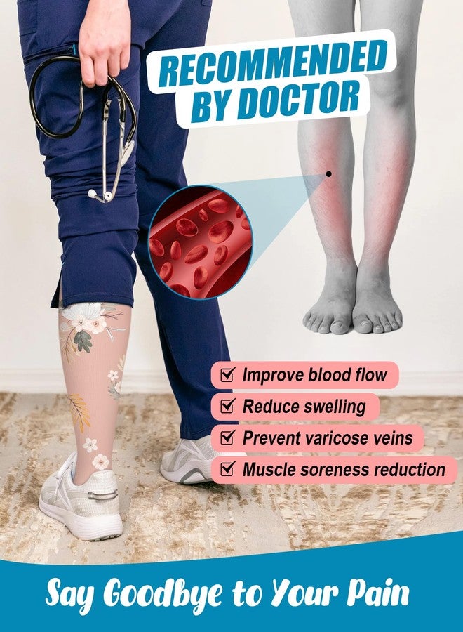 FuelMeFoot 6 Pairs Compression Socks for Women & Men 15-20mmHg Graduated Support Knee High Socks for Nurses, Travel, Athletic - Image 5
