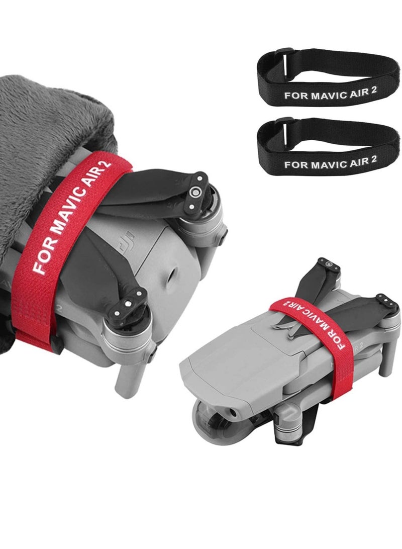 Drone Accessories, KASTWAVE 2pcs Universal Propeller Stabilizers Fixing Strap Propeller Protection Soft Silicone Blade Holder Protector Applicable for Mavic Air 2 Drone Accessories (Black) - Image 1