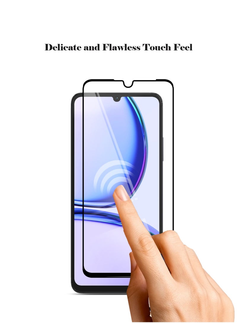 Techie واقي شاشة Techie Full Cover 10H Hardness HD من الزجاج المقوى لهاتف Realme C53 - مضاد للخدش ومضاد لبصمات الأصابع ومضاد للفقاعات - Image 4