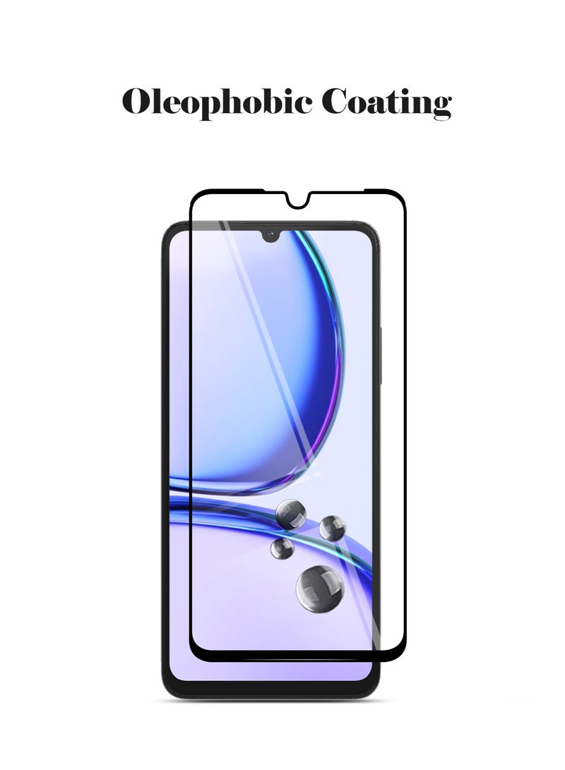 Techie واقي شاشة Techie Full Cover 10H Hardness HD من الزجاج المقوى لهاتف Realme C53 - مضاد للخدش ومضاد لبصمات الأصابع ومضاد للفقاعات - Image 2