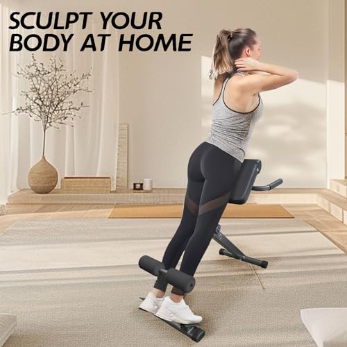 Houbos Hyperextension Roman Chair - Adjustable Bench Foldable Exercise Bench Back Extension Machine Roman Chair Exercise Equipment for Home - Image 4