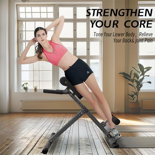 Houbos Hyperextension Roman Chair - Adjustable Bench Foldable Exercise Bench Back Extension Machine Roman Chair Exercise Equipment for Home - Image 5