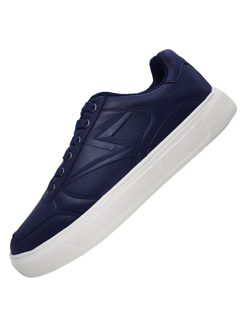 Sky View Athlesiure Men's Classic Low Top Shoes Fashion Sneaker with Soft Insole Causal Dress Shoes for Men Comfortable Walking Skate Shoes Navy  - Image 3
