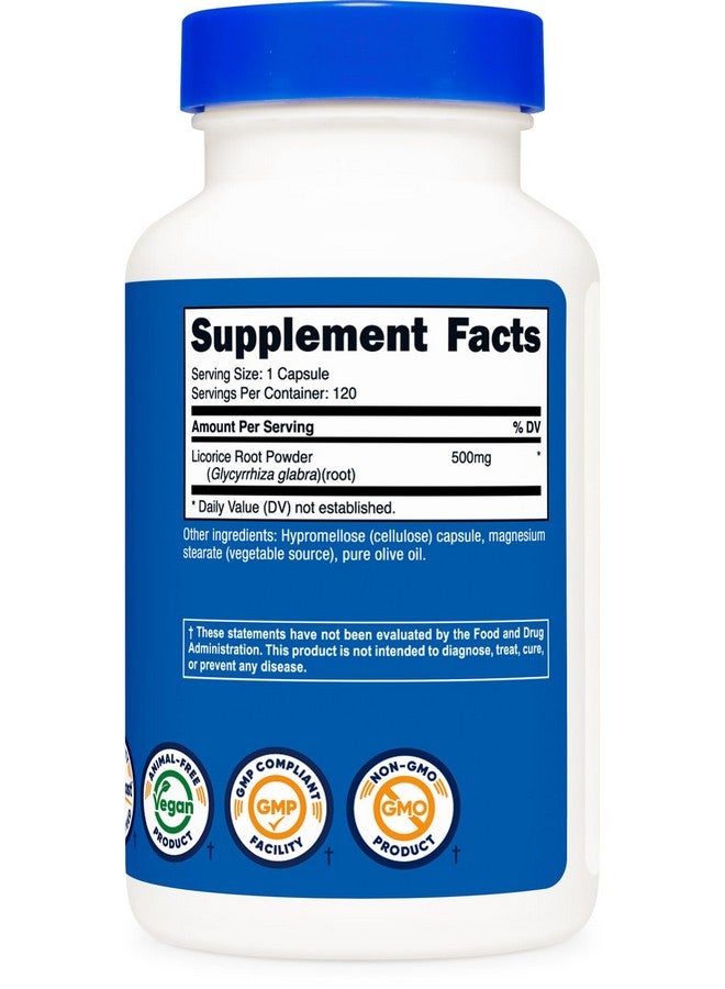 Nutricost Licorice Root 500mg, 120 Capsules - Non-GMO, Gluten Free - Image 5