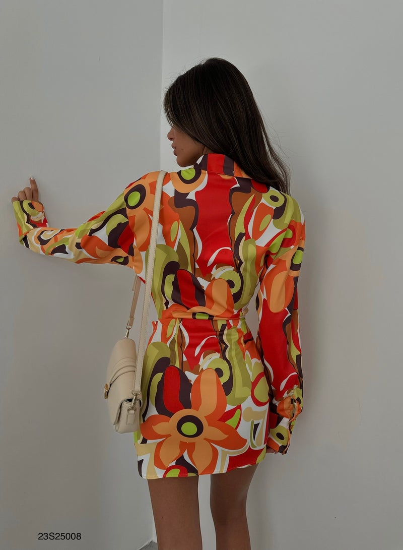 Floral Tie Mini Dress  - Image 5