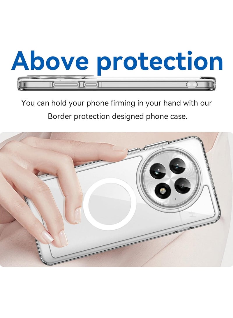 Clear Case Compatible with MagSafe for OnePlus 13R , Built-in Magnetic Ring Slim Rugged Bumper Cover Shockproof (Clear) - Image 5