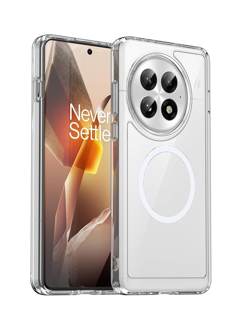 Clear Case Compatible with MagSafe for OnePlus 13R , Built-in Magnetic Ring Slim Rugged Bumper Cover Shockproof (Clear) - Image 3