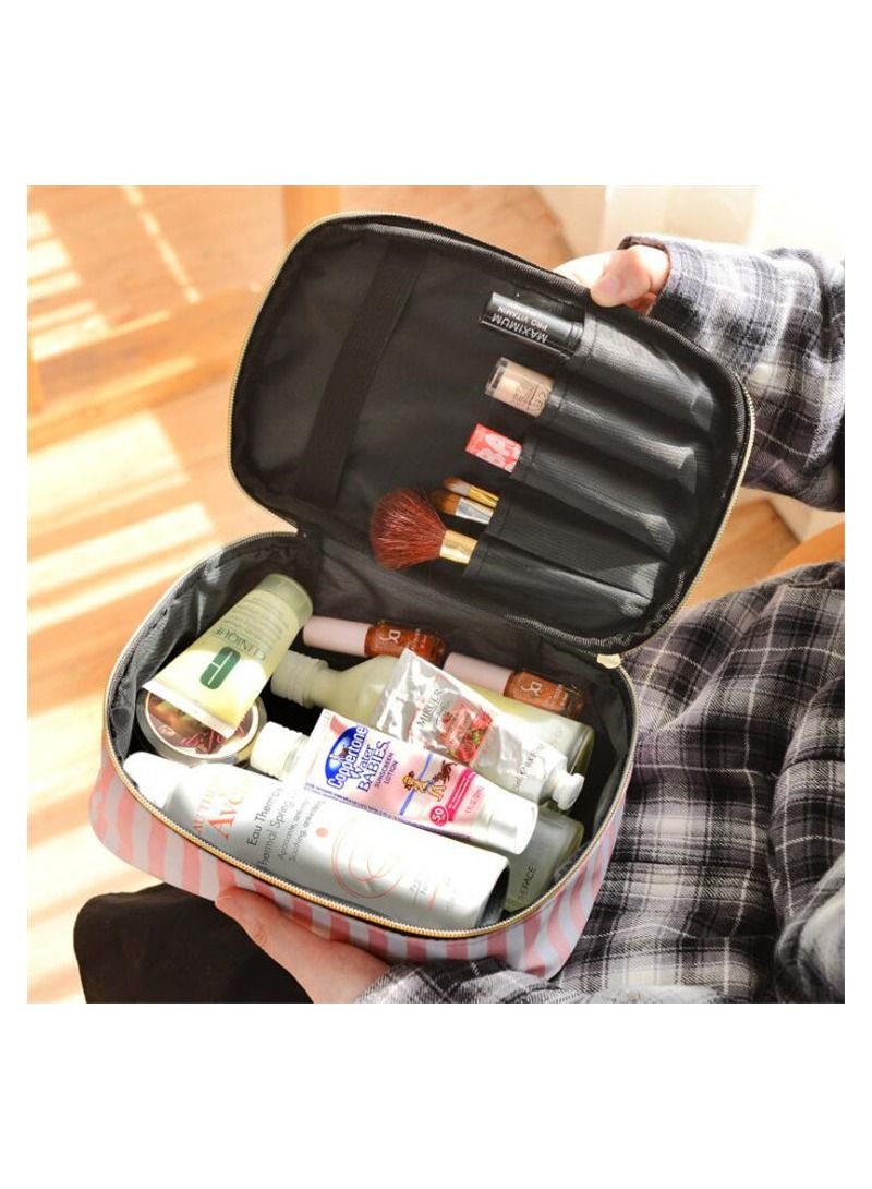 BP 4-Piece Cosmetic Bags Set Clear/Black/Pink - Image 2