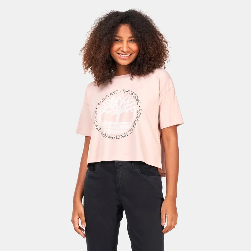 Timberland Women's Cropped Logo T-Shirt