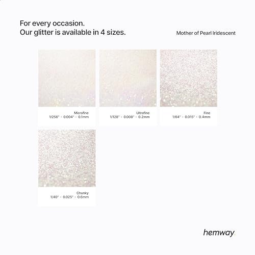 Hemway Glitter Grout Additive add Sparkle to Mosaic Tiles, Bathrooms, Wet Rooms, Kitchens, Tiled Based Rooms and Cement Based Grouts 100g / 3.5oz - Mother of Pearl Iridescent - Image 3