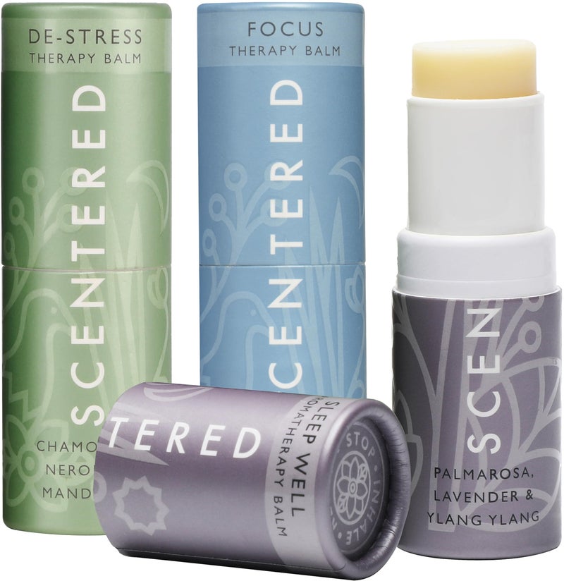 Scentered Scentered Aromatherapy Balm Gift Set  Calm  Confident  Pack of 3 Balms Sleep Well DeStress Focus  Rosemary Cedarwood Lavender Essential Oils  Aromatherapy Gifts for Women 