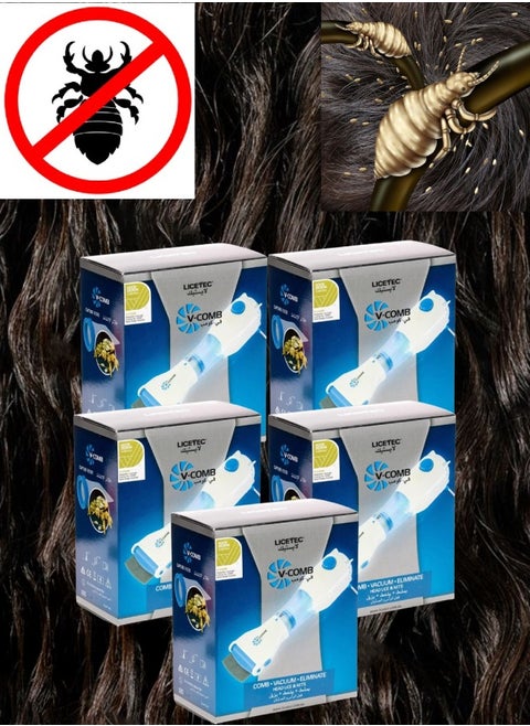 5 Pieces Lisetec V-Comp device for lice and nits