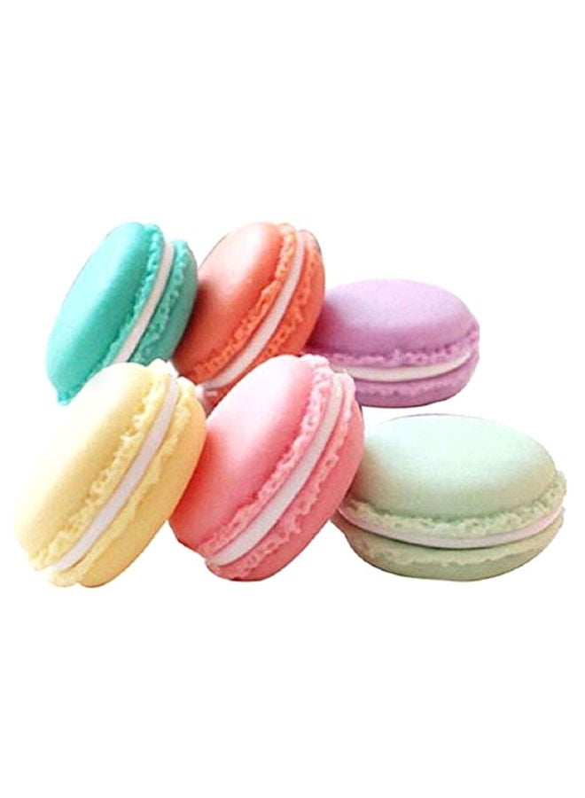NIBEMINENT 6-Piece Mini Fake Macaron Shape Pill Storage Box Set